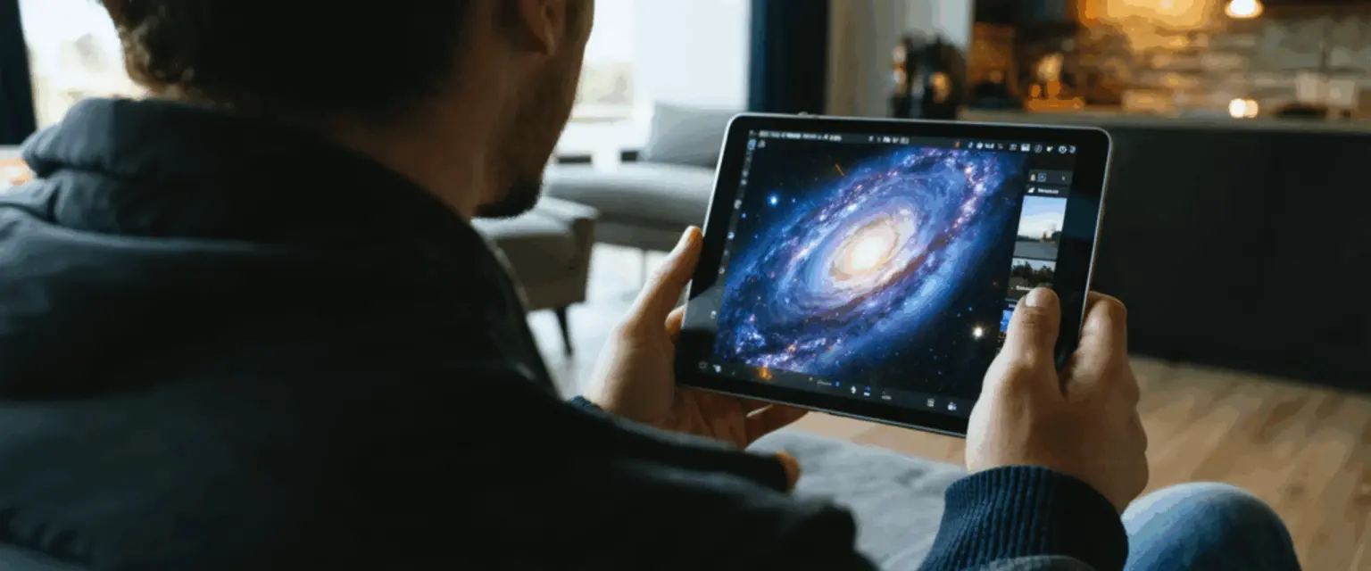 واجهة لعبة سلوت Starburst Galaxy من NetEnt بنمط كوني وألوان زاهية وخمسة بكرات وخمسة صفوف.