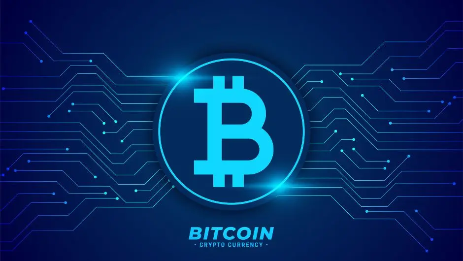 blue bitcoin image